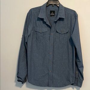 Prana Tactical Blue Long Sleeve Shirt